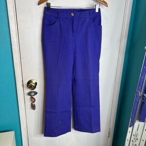 This is a pair of St. John Collection by Marie Gray purple flat front slim leg p
